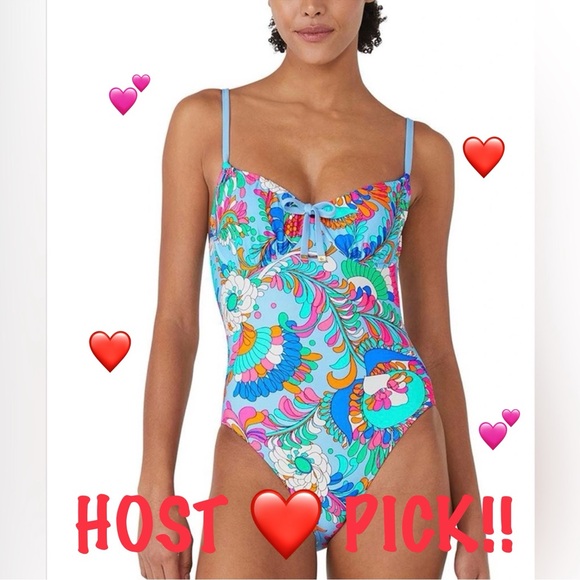 kate spade Other - Kate Spade New York Sea Garden Floral Print One Piece Swimsuit Large